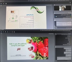 ارائه فناوری‌های نوین تولید فرآورده‌های فراسودمند انار در وبینار علمی پژوهشکده مرکبات و میوه‌های نیمه‌گرمسیری